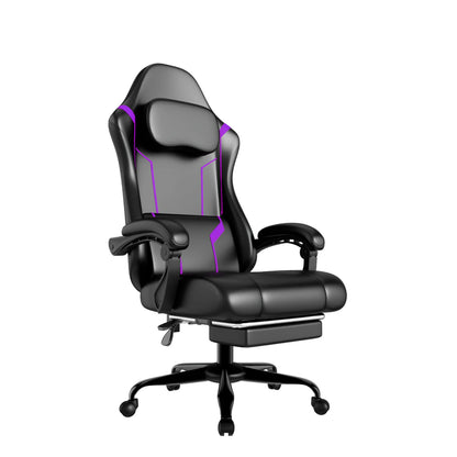Ergonomic Gaming Chair, Electronic Gaming Chair with Pocket Spring Pad and Footrest, Height Adjustable Computer Chair